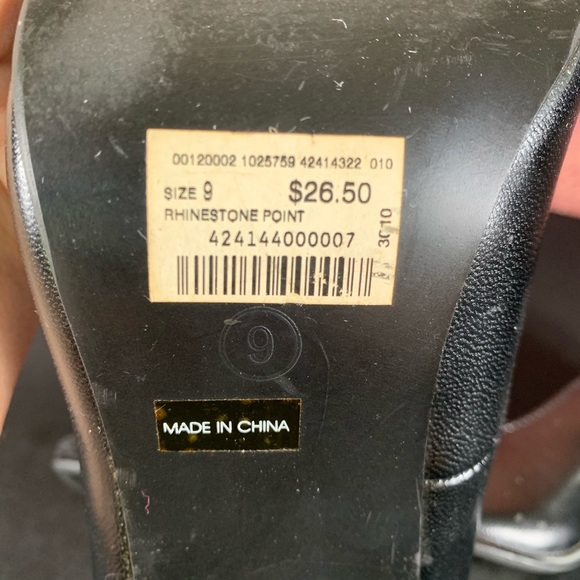 WET SEAL Rhinestone Point Stiletto Metallic Heel - Picture 7 of 11